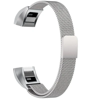 Afbeelding van FitBit Alta HR Milanese bandje Maat: Large Zilver