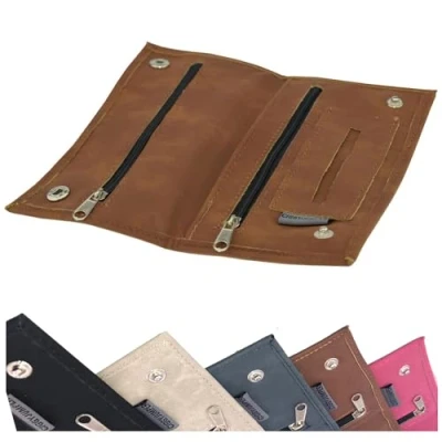 Afbeelding van Ciggy Jumper Sac à tabac en cuir usé avec compartiment filtrant, cognac simple
