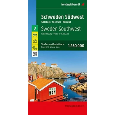 Afbeelding van Schweden Südwest, Straßen und Freizeitkarte 1:250.000, freytag &amp; berndt