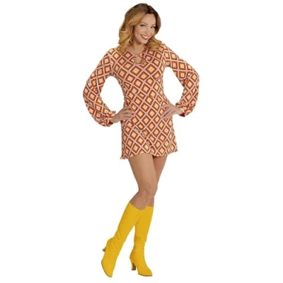 Afbeelding van WIDMANN Groovy jaren 70 retro outfit voor vrouwen Medium