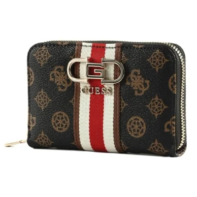 Afbeelding van Guess Nelka SLG Medium ZIP Around SWPG93 Portemonnee, Dames, Maat: One Size, Brown