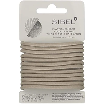Afbeelding van Sibel Haarelastiek Dik 12 Stuks 50 mm Blond
