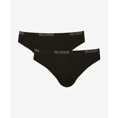 Afbeelding van sloggi men Basic Heren Mini slip 2 pack Zwart