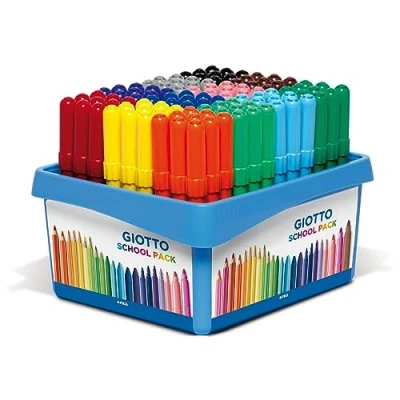 Afbeelding van Giotto 49143 Turbo Maxi viltstift, geblokkeerd, polyester, vormvast, zeer duurzaam, schooldoos, 108 stuks