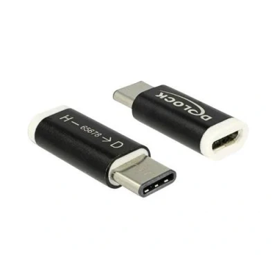 Image de Delock Adaptateur USB 24 pin C (M) pour Micro de type B (F) 3.1 noir