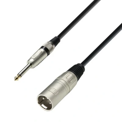 Afbeelding van Adam Hall Kabel 3 STAR MMP 0600 Micro XLR mannelijk naar 6,35 mm jack mono, 6 m