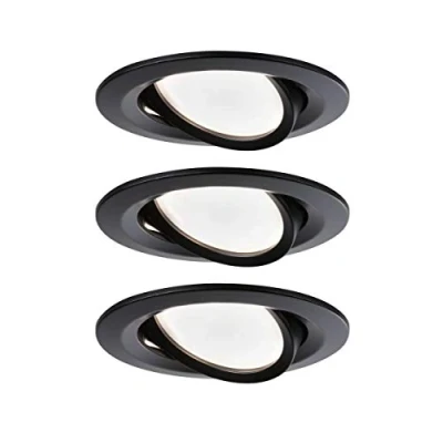 Afbeelding van Paulmann 94471 LED inbouwlamp Set van 3 stuks 18 W Zwart (mat)