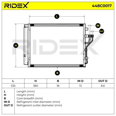 Afbeelding van Condensor, airconditioning NRF 35467