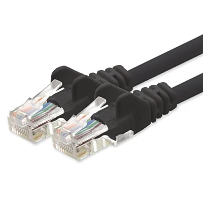 Afbeelding van Ethernet kabel Gigabit LAN netwerkkabel RJ45 CAT5e 2x Stekker UTP patchkabel 50m zwart