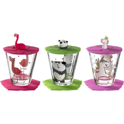 Afbeelding van Leonardo Kinderglazen Set Bambini Meisje 215 ml 3 Stuks / 9 Delig