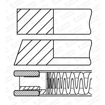 Afbeelding van GOETZE ENGINE 08 447000 00 Zuigerveer 78
