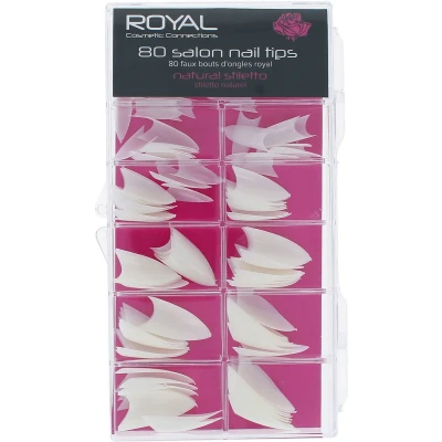 Afbeelding van Royal 80 Salon Nail Tips Natural Stiletto