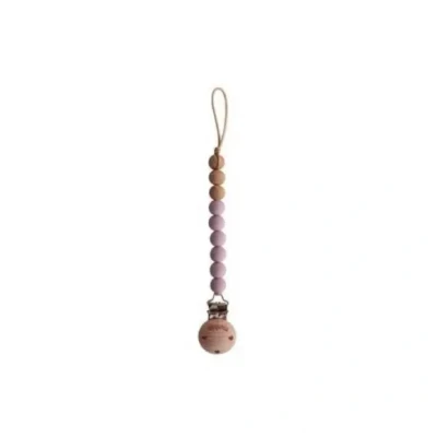 Afbeelding van Mushie Speenkoord Eva mauve/wood
