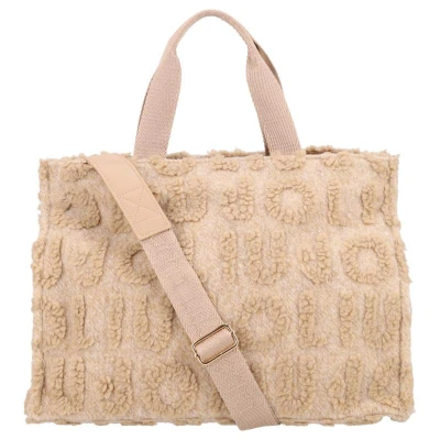 Afbeelding van Liu Jo Shopper Dames Schoudertas Logo Print Beige