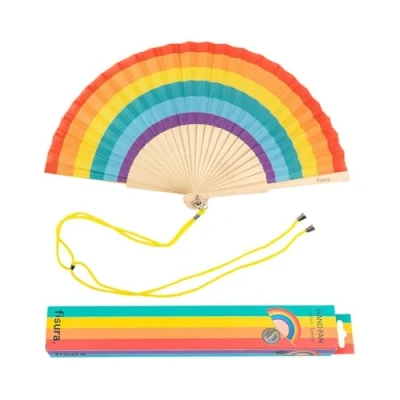 Afbeelding van Houten Waaier Regenboog
