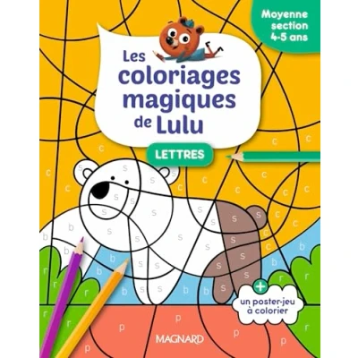 Afbeelding van LES COLORIAGES MAGIQUES DE LULU LETTRES MOYENNE SECTION
