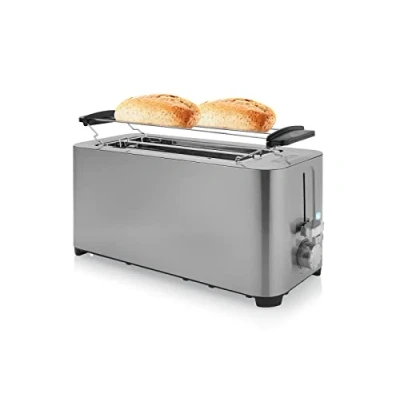 Afbeelding van Princess Broodrooster 142402 Compact Ontdooi en verwarmfunctie Inclusief opzetrekje 1400W Zilver