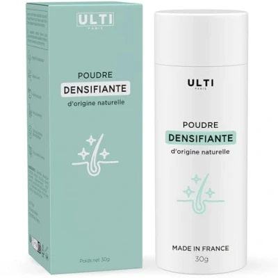 Afbeelding van ULTI Paris 100% natuurlijk haarverdichtingspoeder voor haarverlies en licht haar, 27 g (zwart) (27 g, zwart)