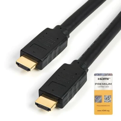 Image de StarTech.com Câble HDMI grande vitesse haute qualité de 5 m avec Ethernet 4K 60 Hz (HDMM5MP) mâle pour noir P/N: KITBXAVHDPEU KITBXAVHDPUK KITBXDOCKPEU KITBXDOCKPUK USBC CDP2HD4K60