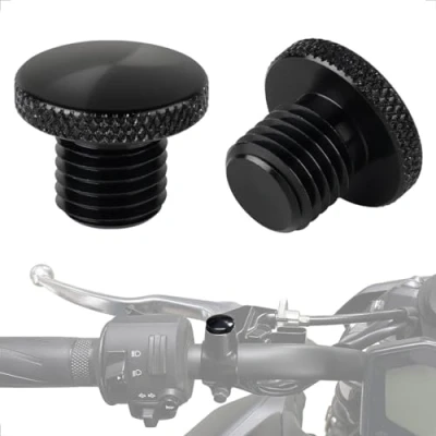 Afbeelding van Evermotor Een paar M8 M10 CNC aluminium anodische oxidatie motorfiets spiegel blindstop schroeven schroefdraad bekledingsschroeven: 2 x 10 mm clockwise