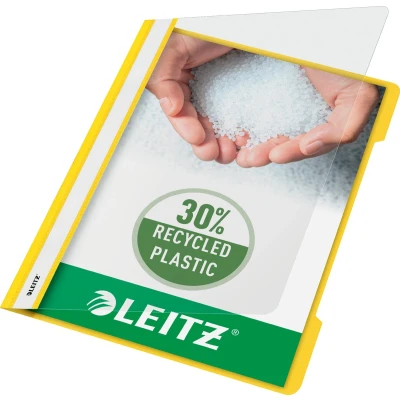 Afbeelding van Leitz Snelhechter A4 30% pre consumer gerecycled plastic 25 Stuks Geel