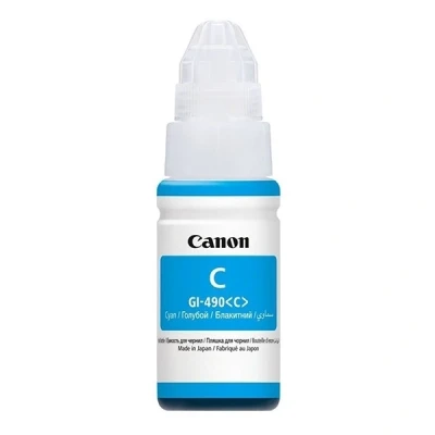 Image de Canon GI 490 C 70 ml cyan original recharge d&#039;encre pour PIXMA G1400, G1410, G1411, G2400, G2410, G3400, G3411, G3415, G4400, G4411