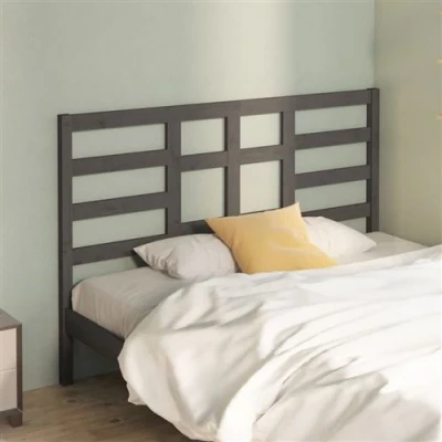 Afbeelding van Hoofdbord 166x4x104 cm massief grenenhout grijs