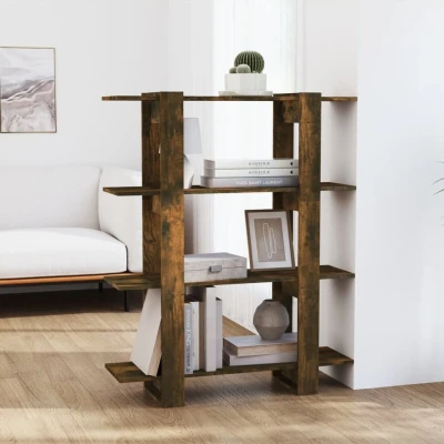 Afbeelding van Boekenkast/kamerscherm 100x30x123,5 cm gerookt eikenkleurig