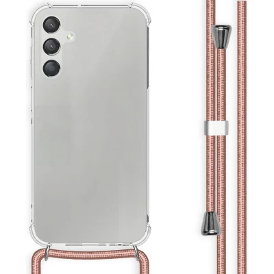 Afbeelding van iMoshion Hoesje Geschikt voor Samsung Galaxy A15 (4G) / (5G) met koord Backcover Rosé Goud