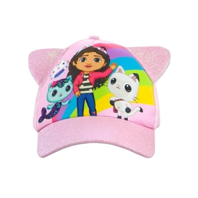 Afbeelding van Gabby&#039;s Dollhouse Kinderpet 3D oren hoed kinderen meisjes pailletten Roze één maat,