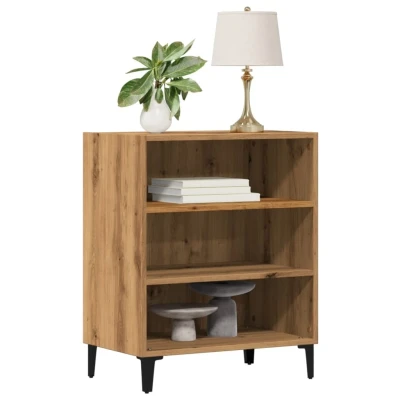 Afbeelding van vidaXL Dressoir 57x35x75 cm bewerkt hout artisanaal eikenkleurig