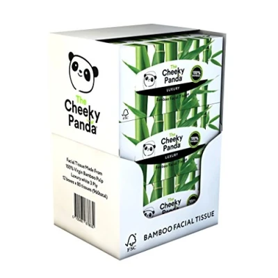 Afbeelding van The Cheeky Panda Box Luxe Tissues Bamboe (12x80)