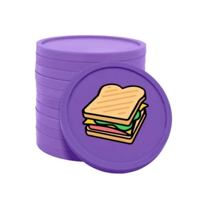 Afbeelding van CombiCraft sandwich consumptiemunt Ø29mm paars 100 stuks