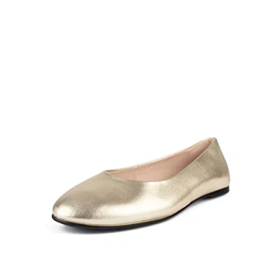 Afbeelding van L37 BABY COME ON Ballerina&#039;s, Dames, Maat: 41, Gold Leer