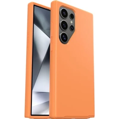 Image de OtterBox Symmetry Series Coque de protection pour téléphone portable polycarbonate, caoutchouc synthétique pierre soleil (orange) Samsung Galaxy S24 Ultra