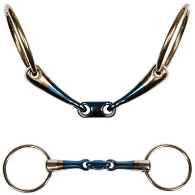Image de Harry&#039;s Horse Mors de Filet Caoutchouc Double Brisure Sweet Iron 20mm 11.5