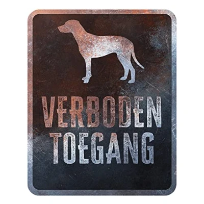 Afbeelding van D&amp;d Home Waakbord Hond Waarschuwingsbord Dalmatian Nederlands 25x20x0,3cm Meerkleurig 1st