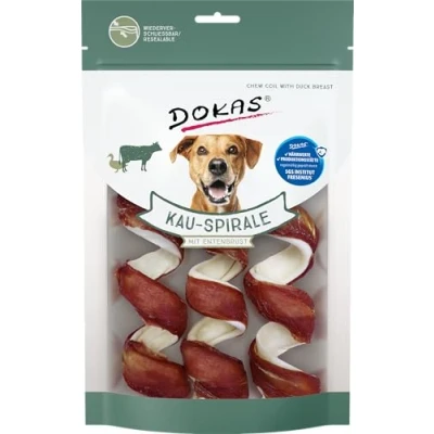 Afbeelding van Dokas Kau Spirale mit Entenbrustbrust 110g 8er Pack 8x110g