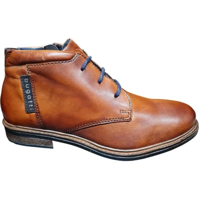 Afbeelding van bugatti Veterboots, Heren, Maat: 41, Cognac Leer