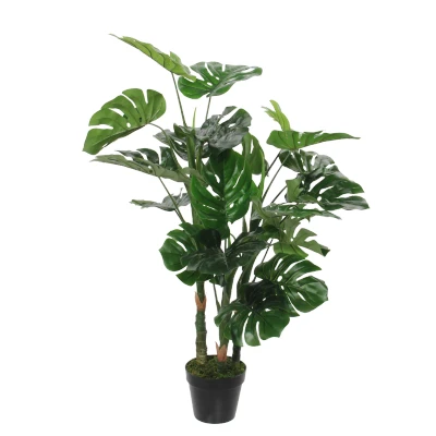 Afbeelding van Mica Decorations Monstera Kunstplant H100 x Ø75 cm Groen