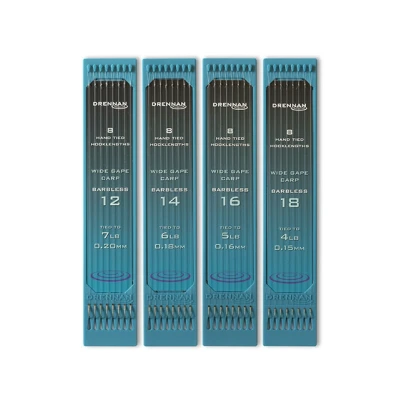 Afbeelding van Drennan Wide Gape Carp Barbless (8 pcs) Maat : 15cm haak 18 0.15mm