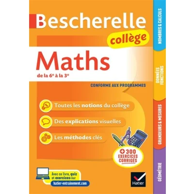 Image de Bescherelle collège Maths (6e, 5e, 4e, 3e)