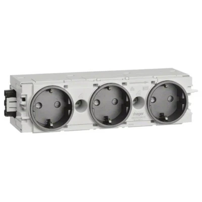 Afbeelding van Hager Stopcontact voor Accessoires elektroplintsysteem Zwart 1 stuk(s)