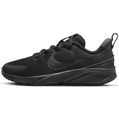 Afbeelding van Nike Performance STAR Runner 4 Unisex Hardloopschoenen neutraal voor kinderen, Maat: 31.5, Black/anthracite Textiel/ synthetisch