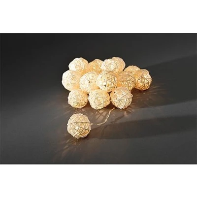 Afbeelding van LED decoratieve lichtketting 16 warmwit 3151 103 ballen gemaakt van gevlochten takken