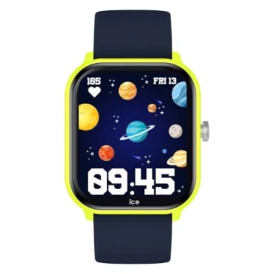 Image de ICE Watch smart junior 2.0 Yellow Montre connectée jaune pour enfant avec bracelet en silicone bleu 022791 (1,75 pouces)