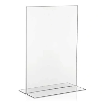 Afbeelding van 5 x T reclamestandaard DIN A4, houder, tafelstandaard, display van acrylglas origineel plexiglas