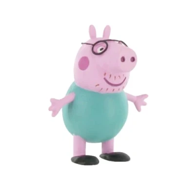 Afbeelding van Comansi Speelfiguur Peppa Pig: Daddy Pig 6 Cm Roze