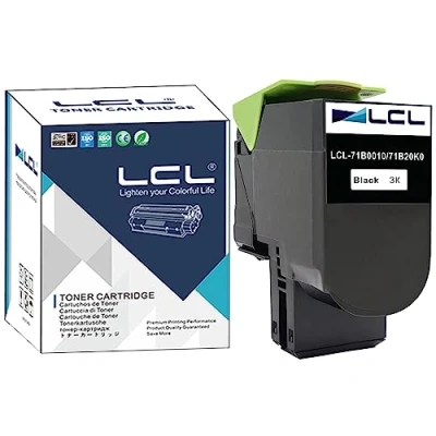 Image de LCL Cartouche de Toner Compatible 71B0010 71B20K0 CS317dn CX317dn CS417dn CX417de CS517de CX517de (1 Noir) Remplacement pour Lexmark