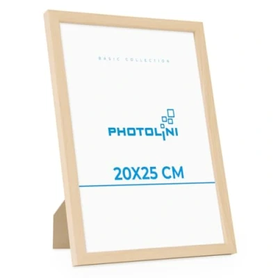 Afbeelding van PHOTOLINI Fotolijst 20x25 cm modern natuur MDF met acrylglas/portretframe/wissellijst